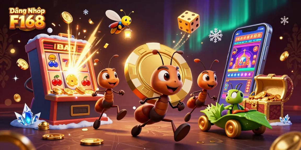 Experience Đăng Nhập F168 with a heist-themed illustration showcasing casino excitement!
