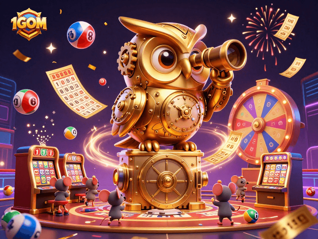 Experience thrilling gaming moments at 1GOM with vibrant visuals of dynamic casino action.