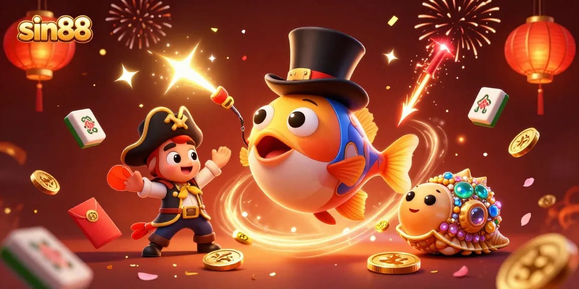 Experience exciting wins at sin88 with a vibrant underwater casino scene full of treasures.