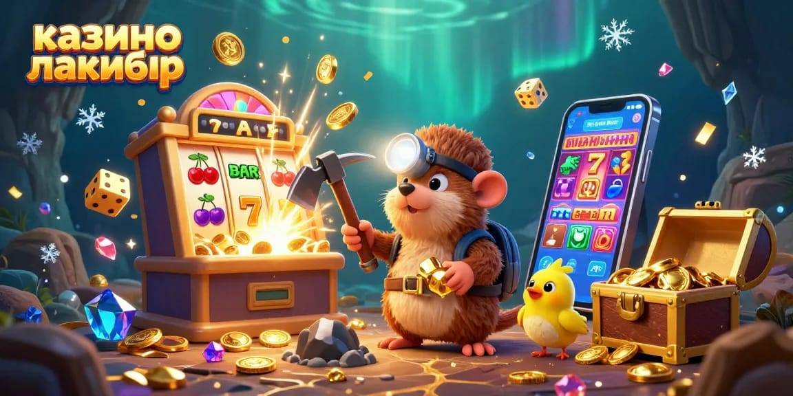 Experience thrilling gaming at казино лакибир with a vibrant jackpot explosion in this immersive 3D scene.