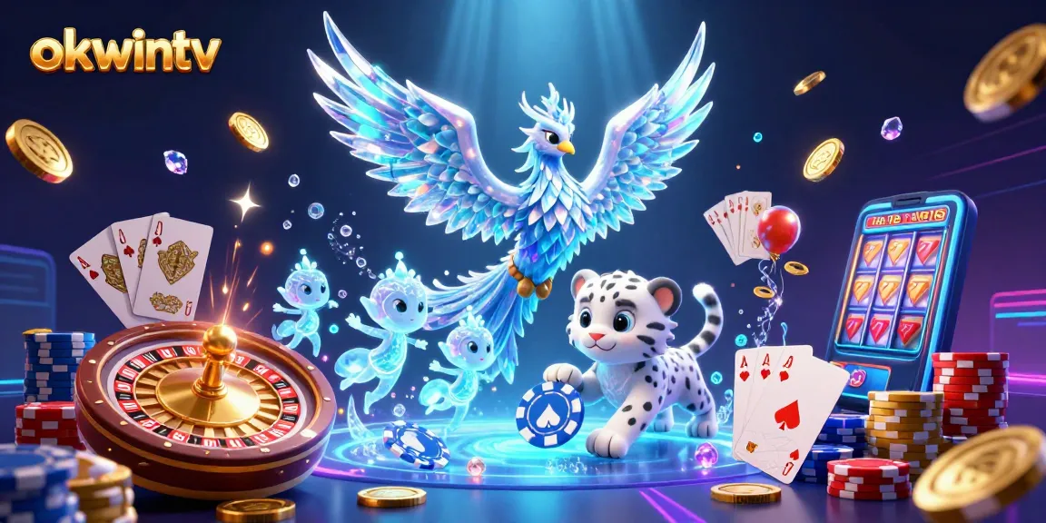 Engage with OKWINTV's thrilling live sports betting experience featuring vibrant 3D elements.