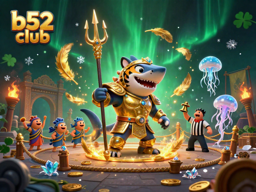 Experience exciting gameplay at B52 Club with vibrant 3D characters in a thrilling underwater scene.