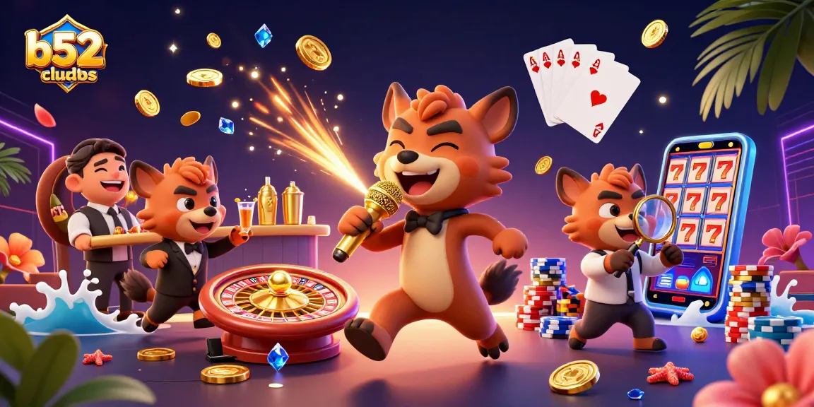 Experience thrilling fun at the b52clubss casino with hyena characters and festive games.