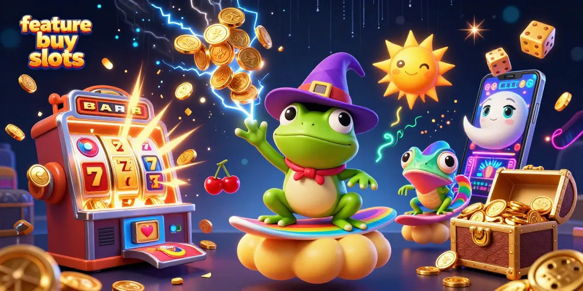 Experience feature buy slots excitement with magical characters and vibrant casino elements.