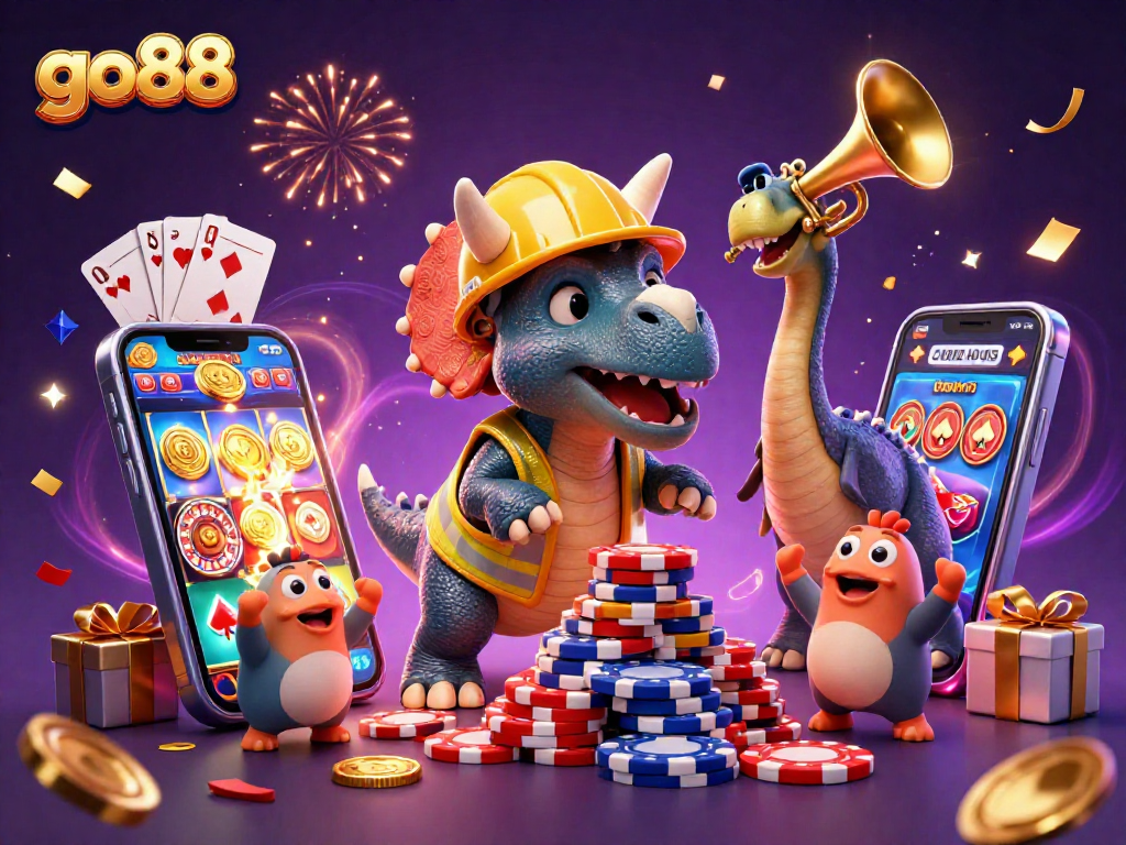 Build poker chip towers at go88 with our festive 3D casino characters and vibrant game elements.