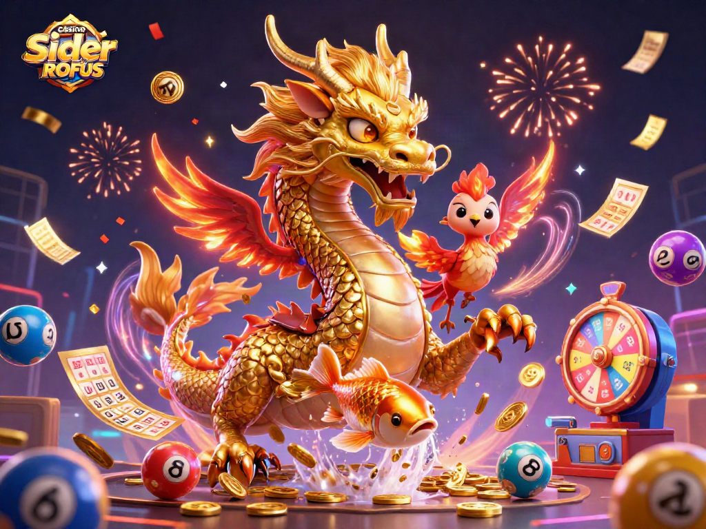 Experience winning excitement at casino sider uden ROFUS with this vibrant 3D illustration of luck and fortune.