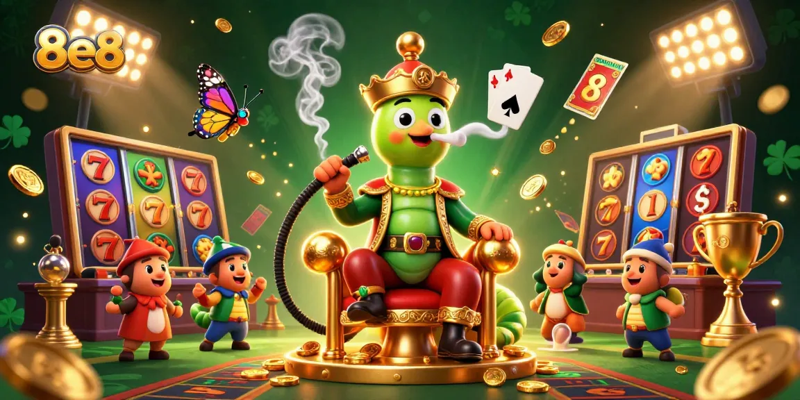 Experience excitement with 8e88's vibrant slots and gaming atmosphere in this stunning 3D illustration.
