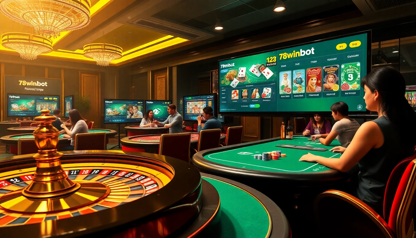 Immerse in the action at 78win.bot with vibrant casino games and engaging gambling scenes.