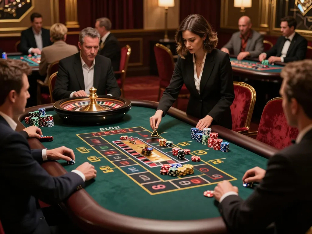 Experience exhilarating gameplay at qq88ae with a luxurious roulette table and engaging atmosphere.