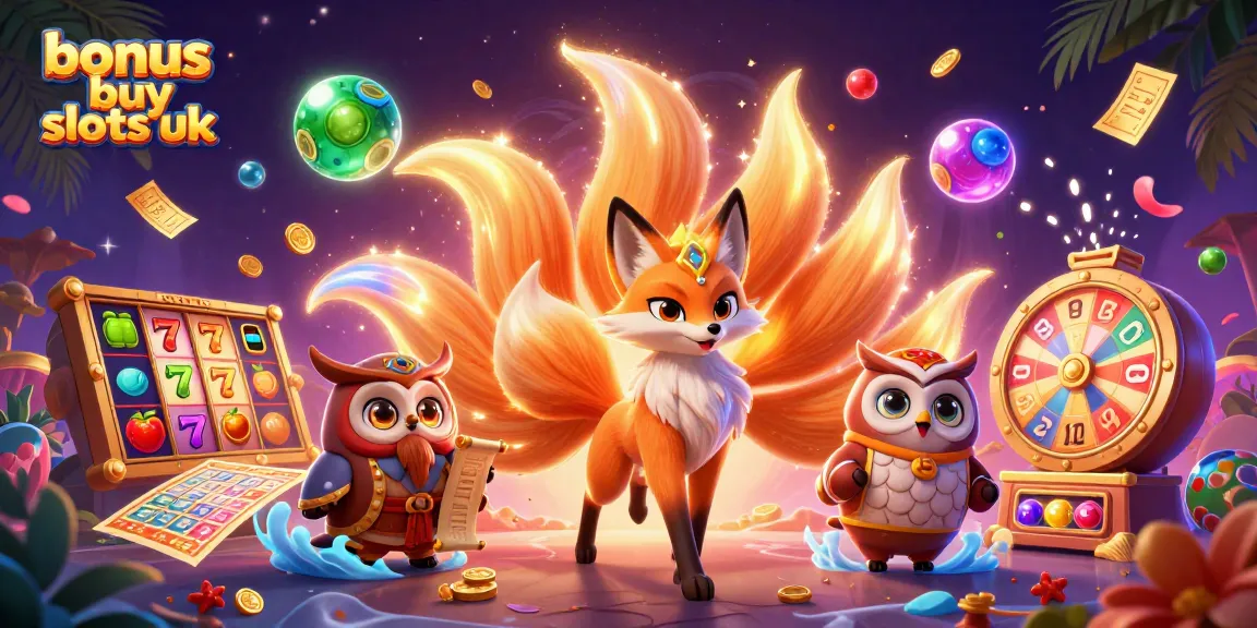 Engage with bonus buy slots uk featuring vibrant slot symbols and magical characters in action.