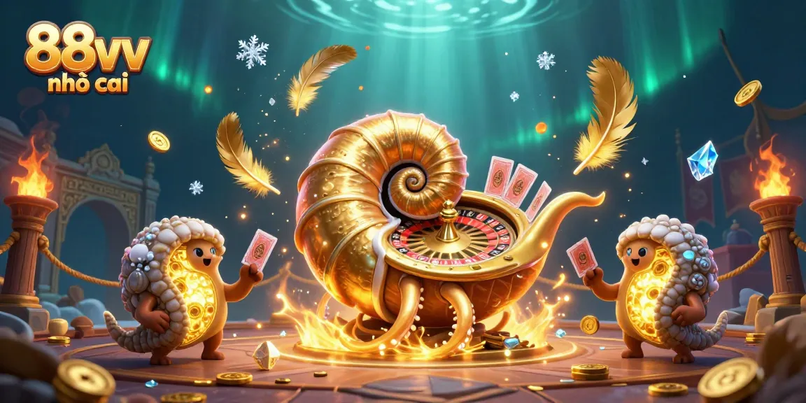 Join the excitement at 88vv nhà cái with a vivid 3D casino illustration showcasing thrilling gameplay elements.