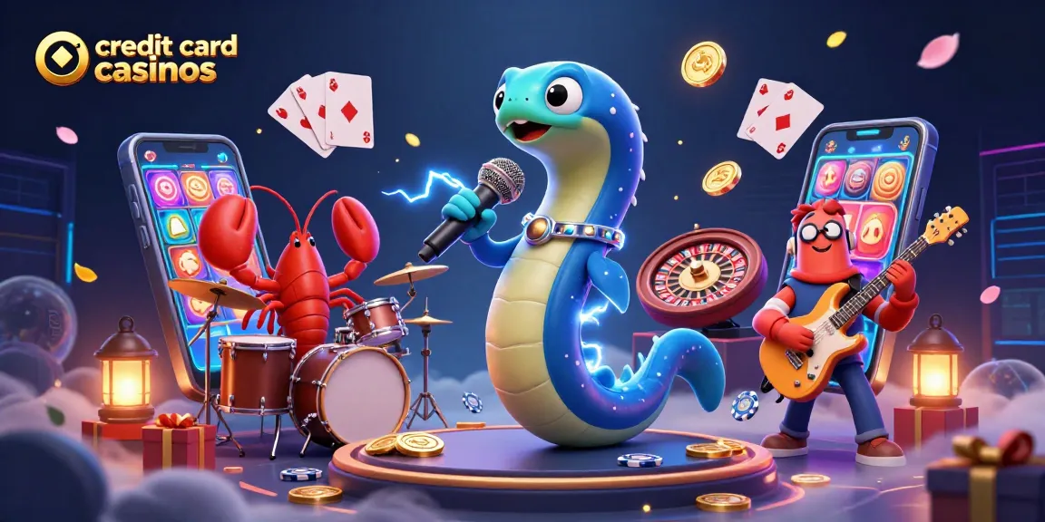 Experience thrilling gameplay at credit card casinos with a lively DJ performance and exciting gaming elements.