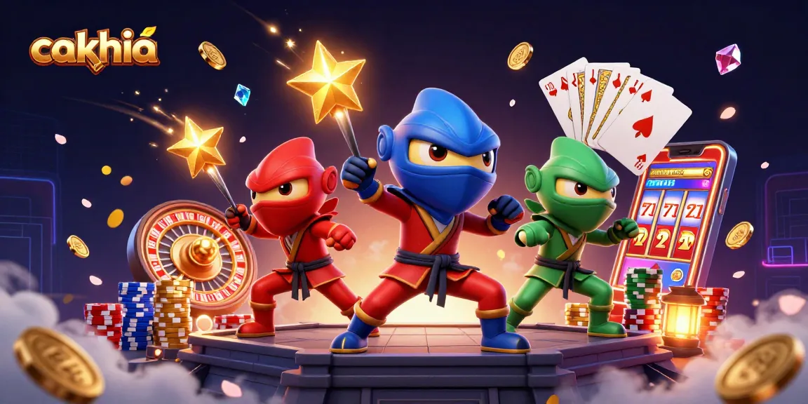 Experience immersive cakhia gaming with dynamic ninja chameleons and vibrant casino elements.