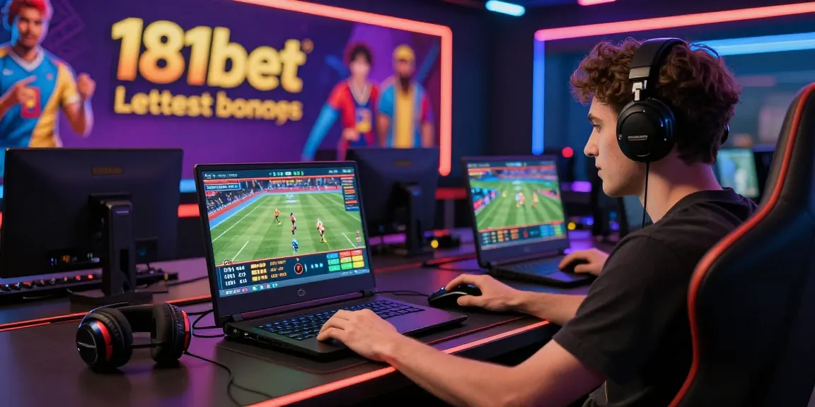 Engaged user placing bets on 181bet's vibrant online gaming platform with sports and casino features.