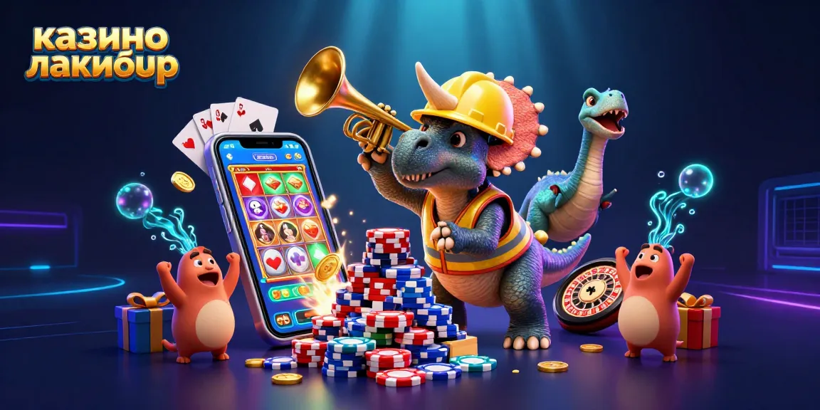 Experience thrilling gaming action at казино лакибир with exciting characters and vibrant casino elements depicted in a colorful illustration.